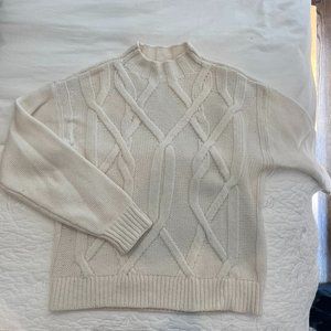 Everlane Cable Knit Sweater | Off-white | Size Small